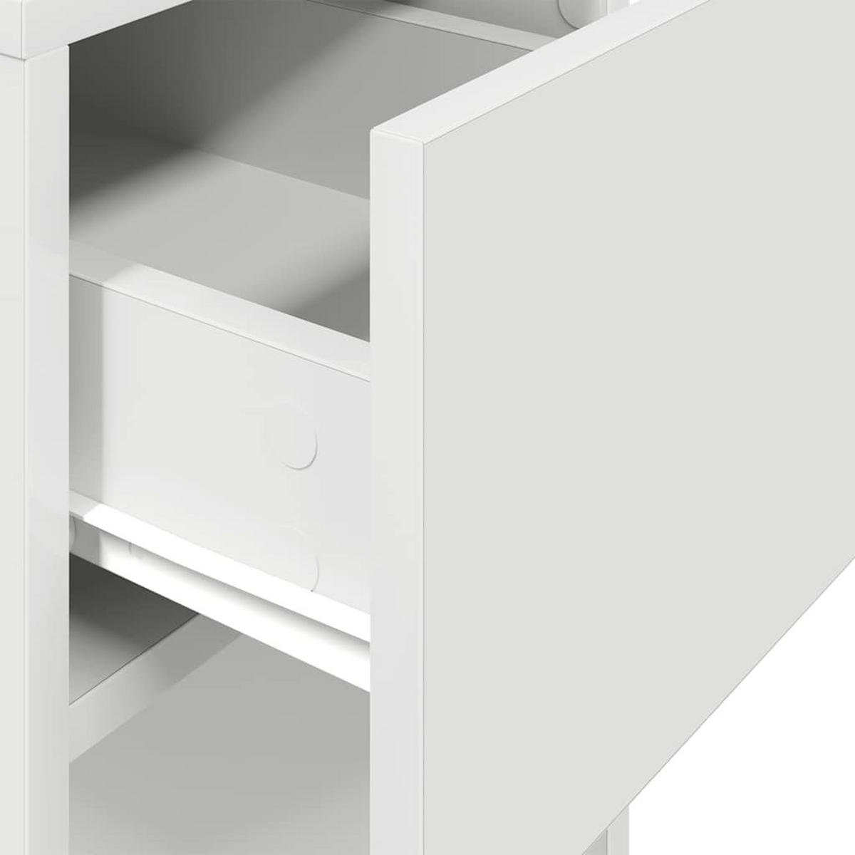 PC-SCHRANK mit Schublade 30/44/74 cm aus Holzwerkstoff Weiß - Weiß, Holz (30/74/44cm) - vidaXL