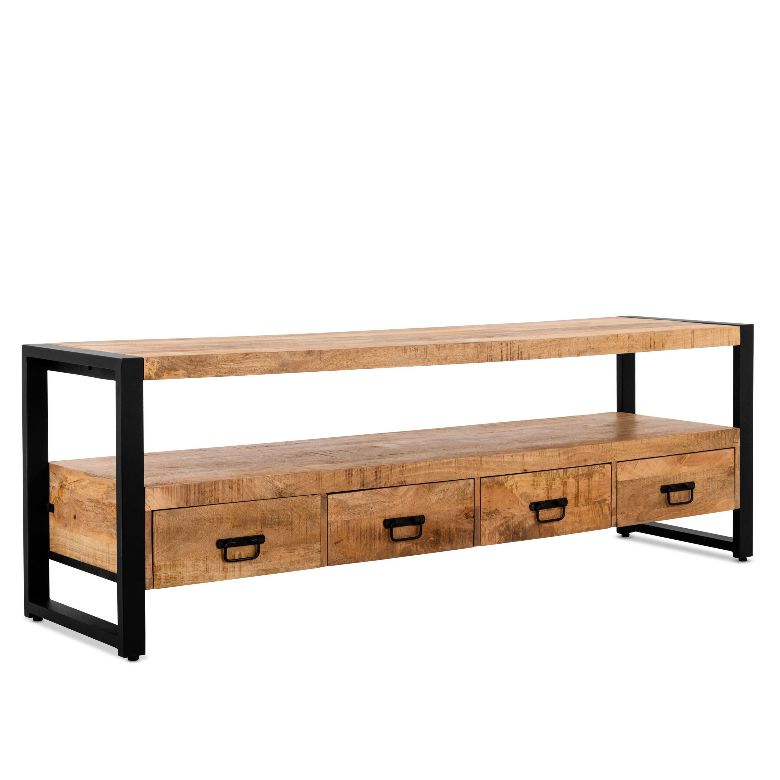 TV Board Britt Mangoholz 180 cm / 45 cm Natur - Naturfarben, Holz (180/60/45cm) - Villa Möbel
