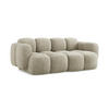 2-SITZER SOFA Chenille Stoff Beige - Beige/Schwarz, Holzwerkstoff/Kunststoff (210/72/115cm) - Makamii