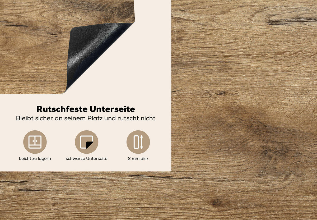 HERDABDECKPLATTE Holz - Braun - Holzoptik 75x52 cm - Eichefarben, Kunststoff (75/0.2/52cm) - MuchoWow