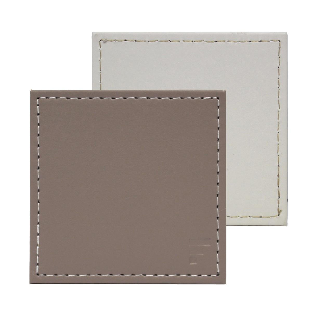 UNTERSETZER Weiß/Taupe, 4er Set - Weiß, Textil (10/10cm) - Freeform