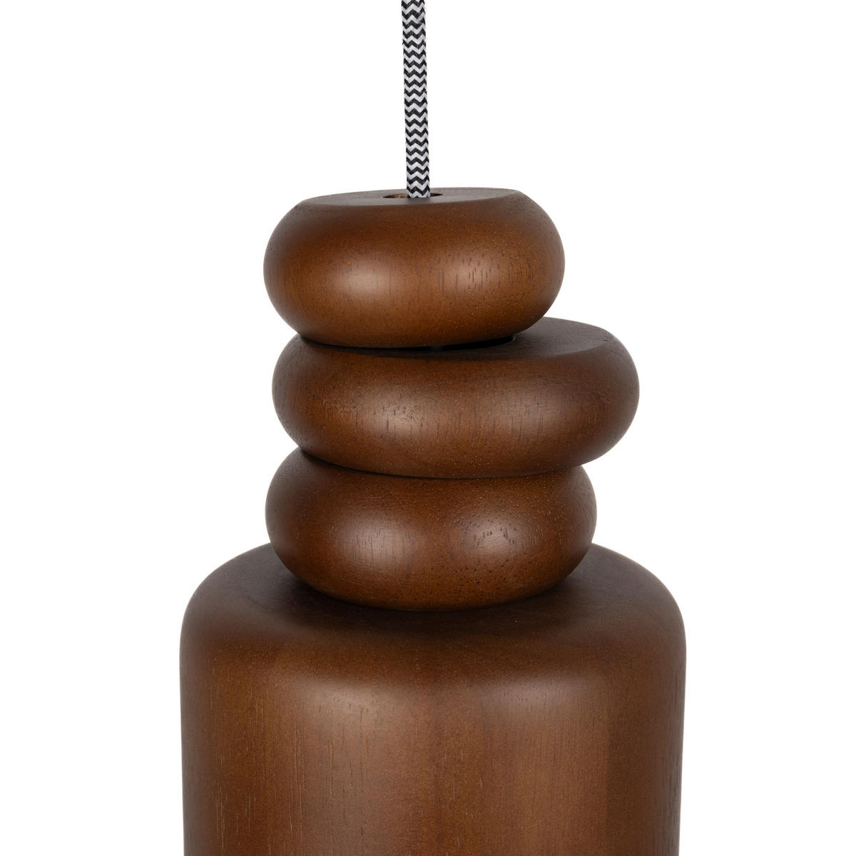 PENDELLEUCHTE Dicky Walnuss - Braun, Holz (14/14/152cm) - Zuiver