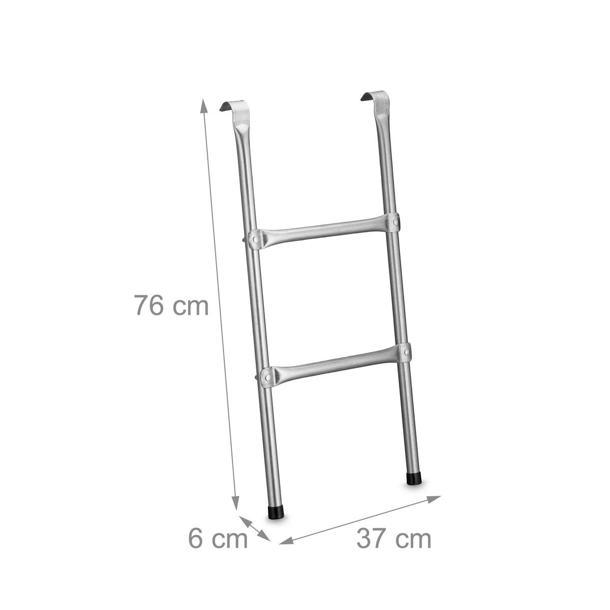 TRAMPOLIN-LEITER - Silberfarben, Metall (37/6cm) - Relaxdays