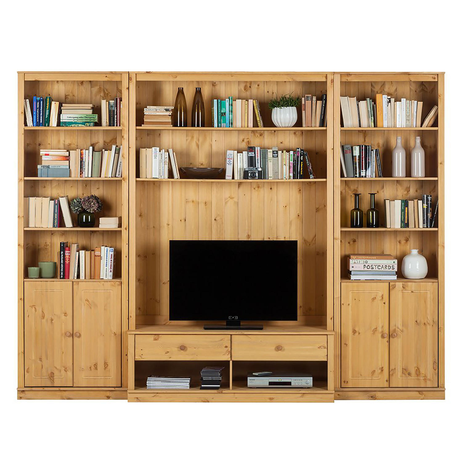 WOHWAND - Kiefer massiv, Typ B - Kieferfarben, Holz (288/223/45cm) - home24