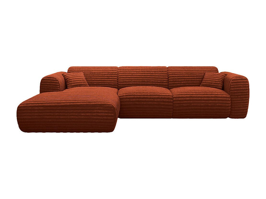 SOFA - 5 Personen - stoff - terracotta Pogni - Terracotta, Kunststoff/Textil (280/73/165cm) - Vente-Unique