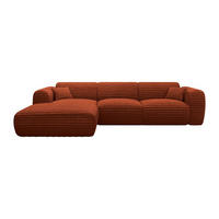 SOFA - 5 Personen - stoff - terracotta Pogni - Terracotta, Kunststoff/Textil (280/73/165cm) - Vente-Unique