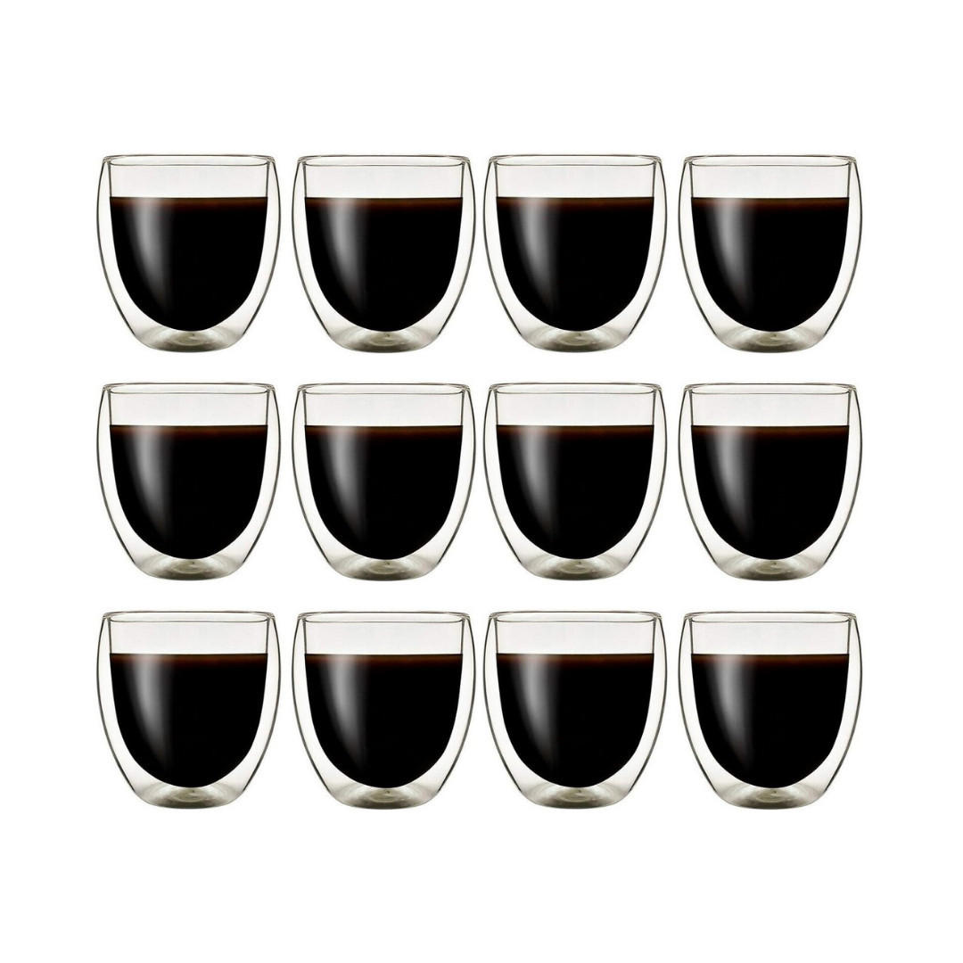 KAFFEETASSE Klasique Transparent 12-Teilig - Transparent, Glas (22/20/30cm)