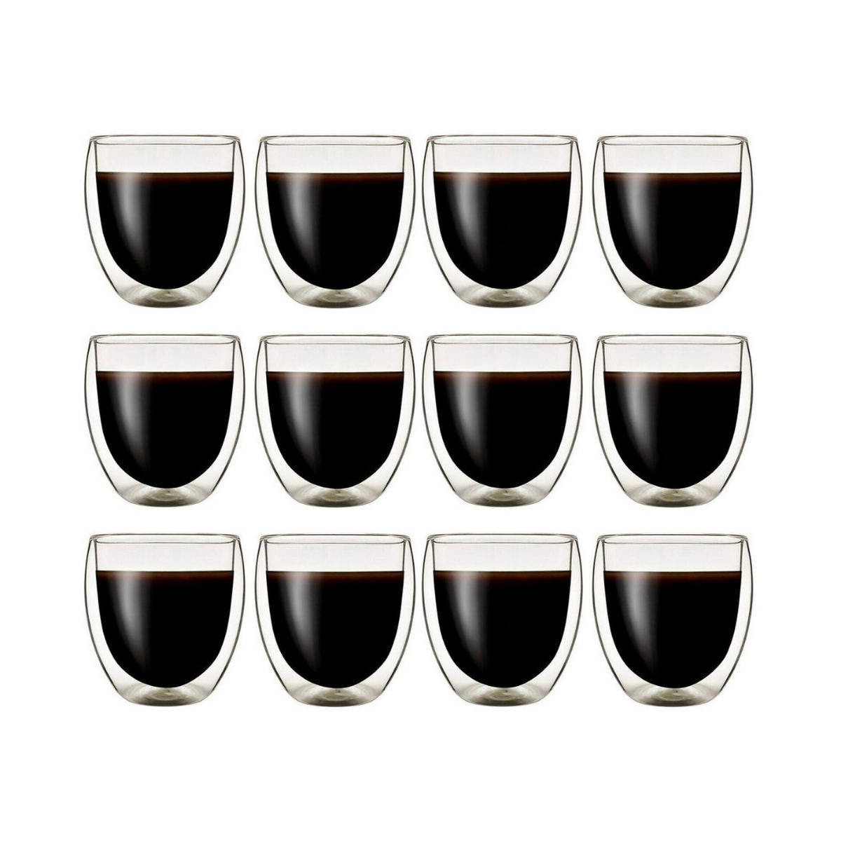 KAFFEETASSE Klasique Transparent 12-Teilig - Transparent, Glas (22/20/30cm)