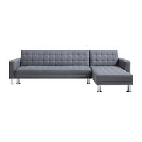SCHLAFSOFA - 5 Personen - Stoff - Grau - - Grau, Textil (290/79/173cm) - Vente-Unique