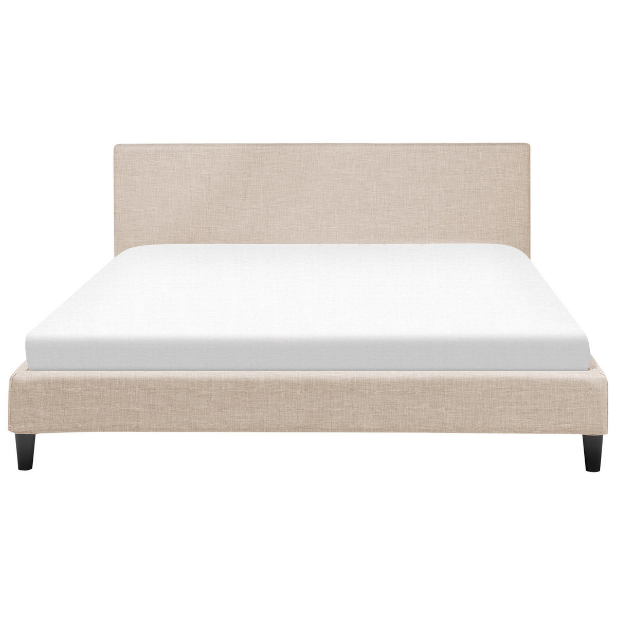 POLSTERBETT 180/200cm Sandbeige Fitou - Beige, Textil (180/200cm) - Beliani