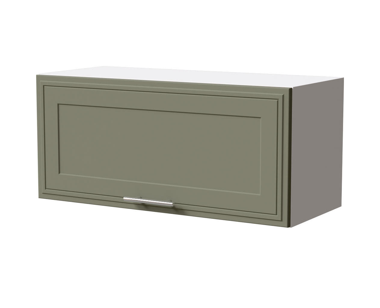 KLAPPHÄNGESCHRANK Salo W4B/80 Weiß / Reed Green Matt 80 / 32,5 / 36cm - mit Blum Aventos Klappenbeschlag - Weiß/Grün, Holz/Holzwerkstoff (80/36/32.5cm) - Feldmann-Wohnen
