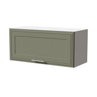 KLAPPHÄNGESCHRANK Salo W4B/80 Weiß / Reed Green Matt 80 / 32,5 / 36cm - mit Blum Aventos Klappenbeschlag - Weiß/Grün, Holz/Holzwerkstoff (80/36/32.5cm) - Feldmann-Wohnen