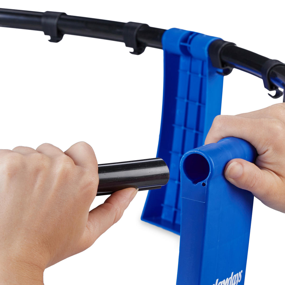 ROUNDNETSET - Schwarz, Kunststoff/Textil (93/93cm) - Relaxdays