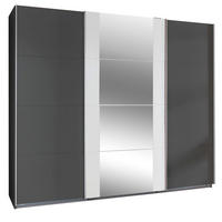 SCHWEBETÜRENSCHRANK Bern Graphit / Weiß 270 / 64 / 210cm - Weiß/Grau, Holz/Holzwerkstoff (270/210/64cm) - Wimex
