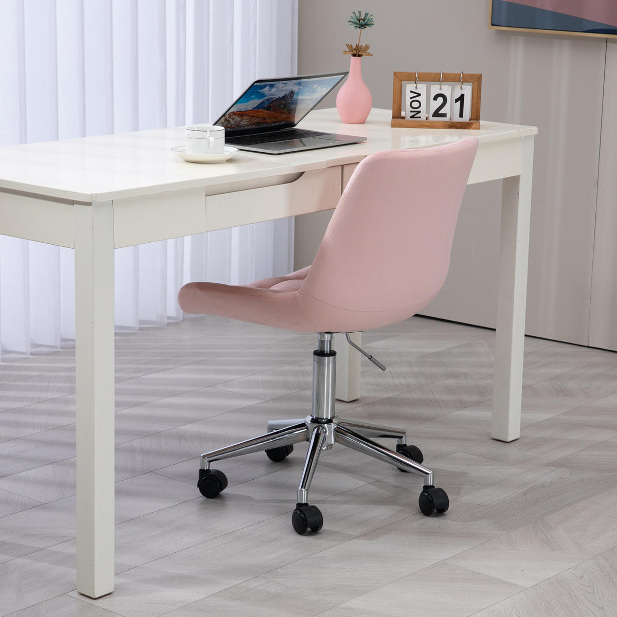 SCHREIBTISCHSTUHL MICKY Rosa - Rosa, Textil (50/92/54cm) - SVITA