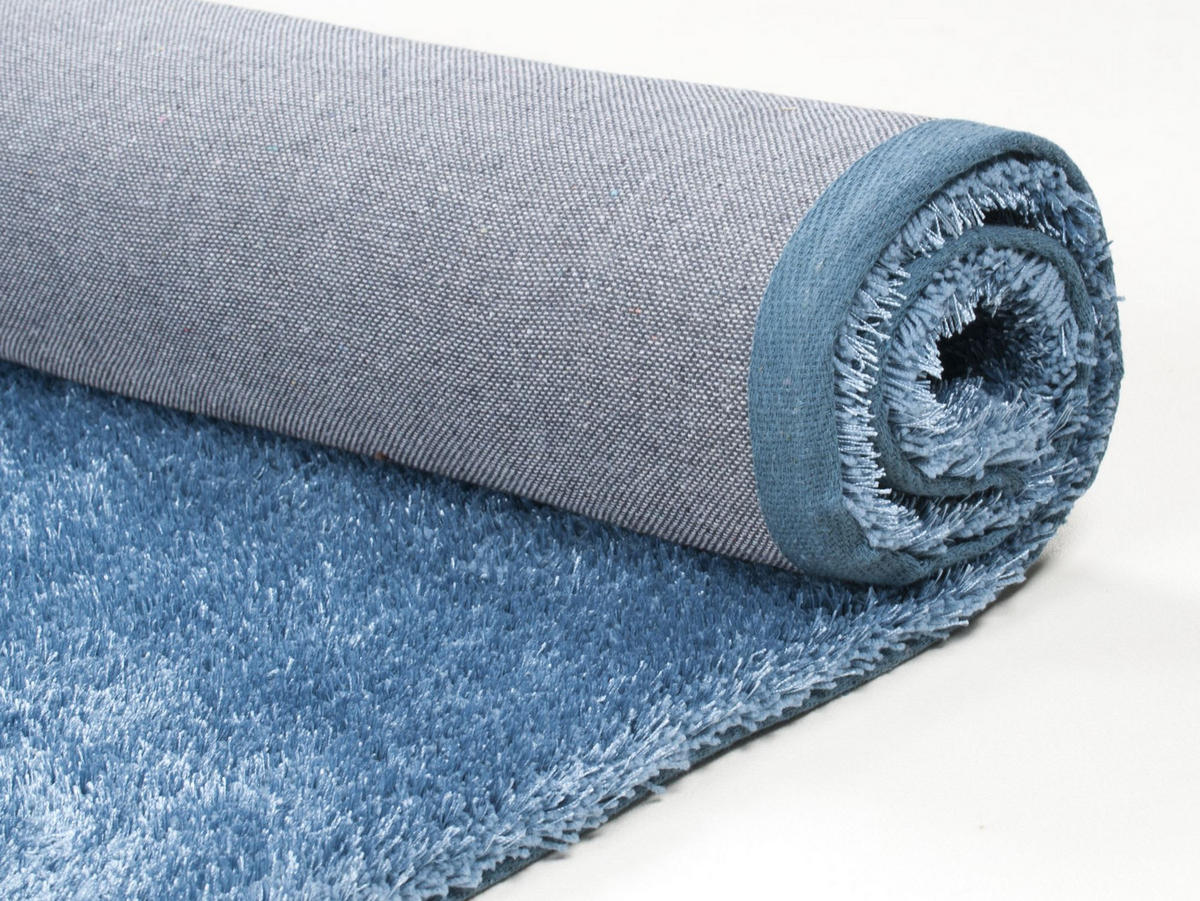 HOCHFLORTEPPICH Alessia 80x150 cm - Blau, Textil (80/150cm) - Gino Falcone