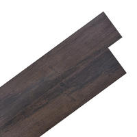 VINYLBODEN PVC-Dielen selbstklebend Dunkelbraun 5,02m² - Dunkelbraun, Kunststoff (91.5/15.2/1.3cm) - DELUKE
