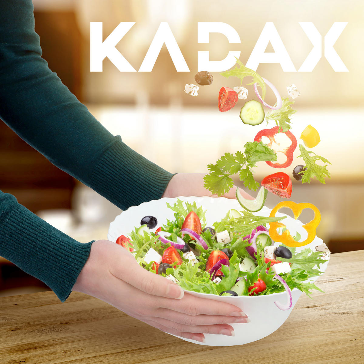 SALATSCHÜSSEL aus Glas, 23 cm, weiß - Weiß, Glas (23cm) - KADAX
