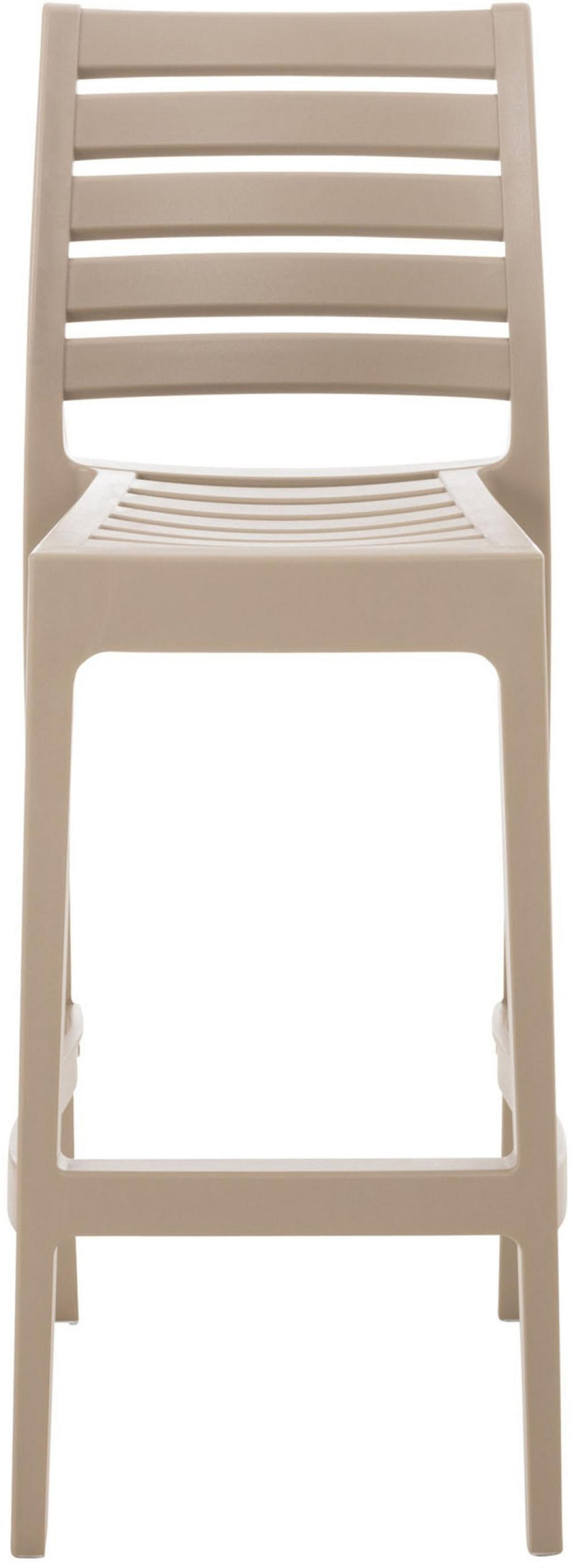 BARHOCKER 4er Set Kunststoff schlamm - Chromfarben/Schlammfarben, Kunststoff (45/105/51cm) - CLP
