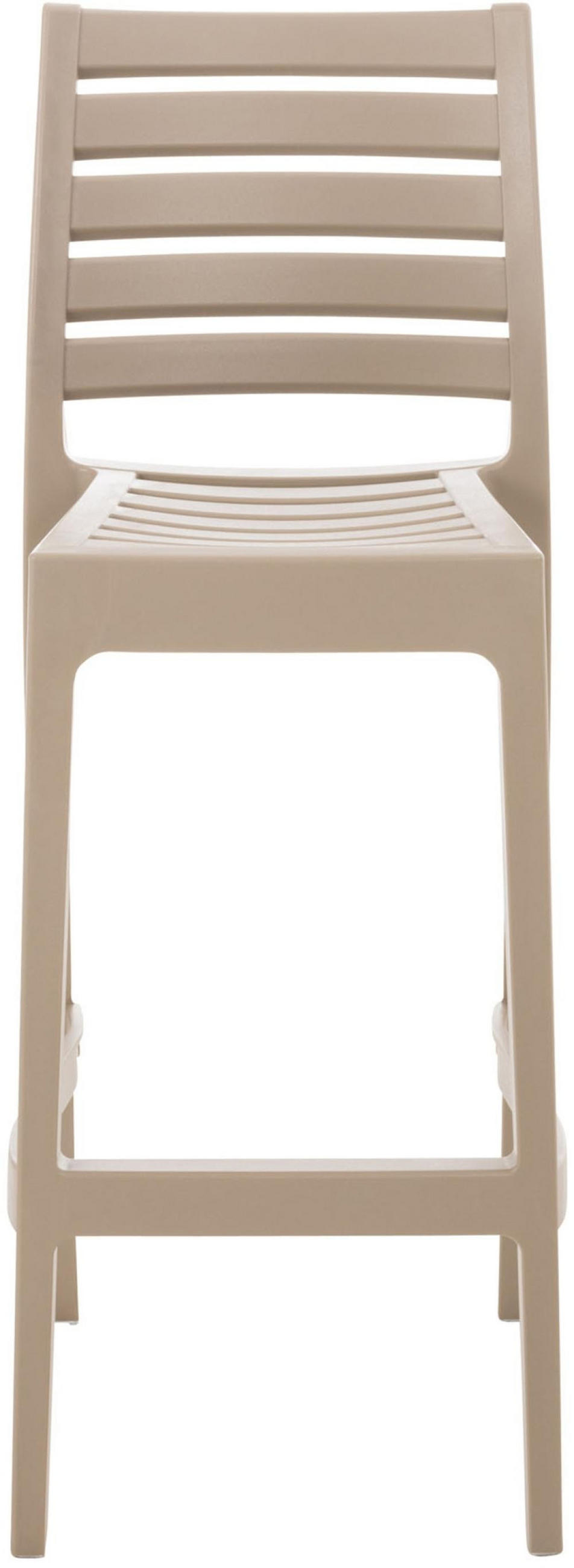 BARHOCKER 4er Set Kunststoff schlamm - Chromfarben/Schlammfarben, Kunststoff (45/105/51cm) - CLP