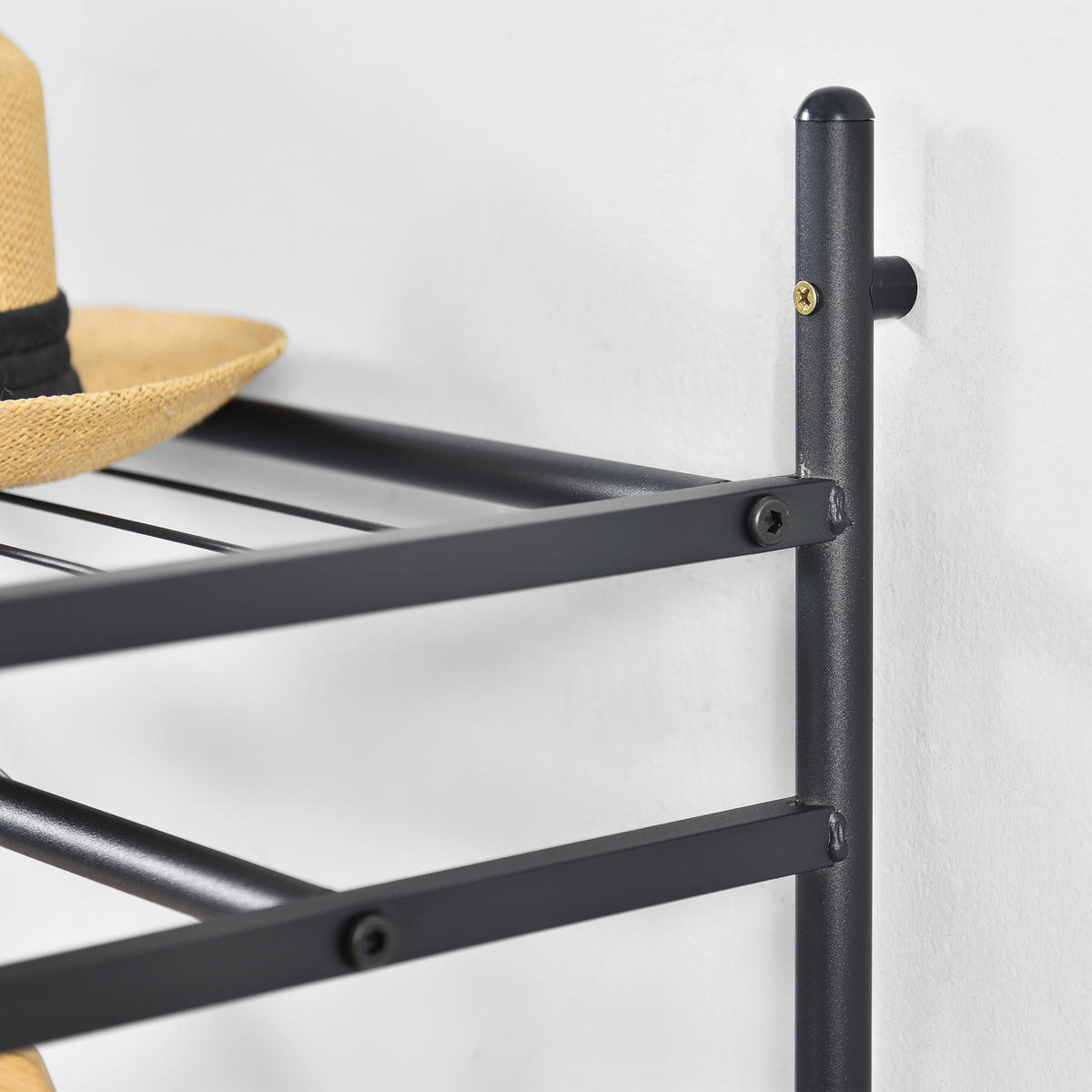 GARDEROBENSTÄNDER - Schwarz, Metall (60/130/30cm) - [en.casa]