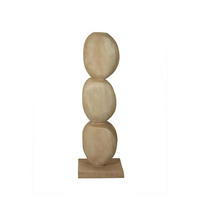 SKULPTUR Kodey Beige 25.5/20/80cm - Beige, Holz (20/80/25.5cm) - PTMD Collection