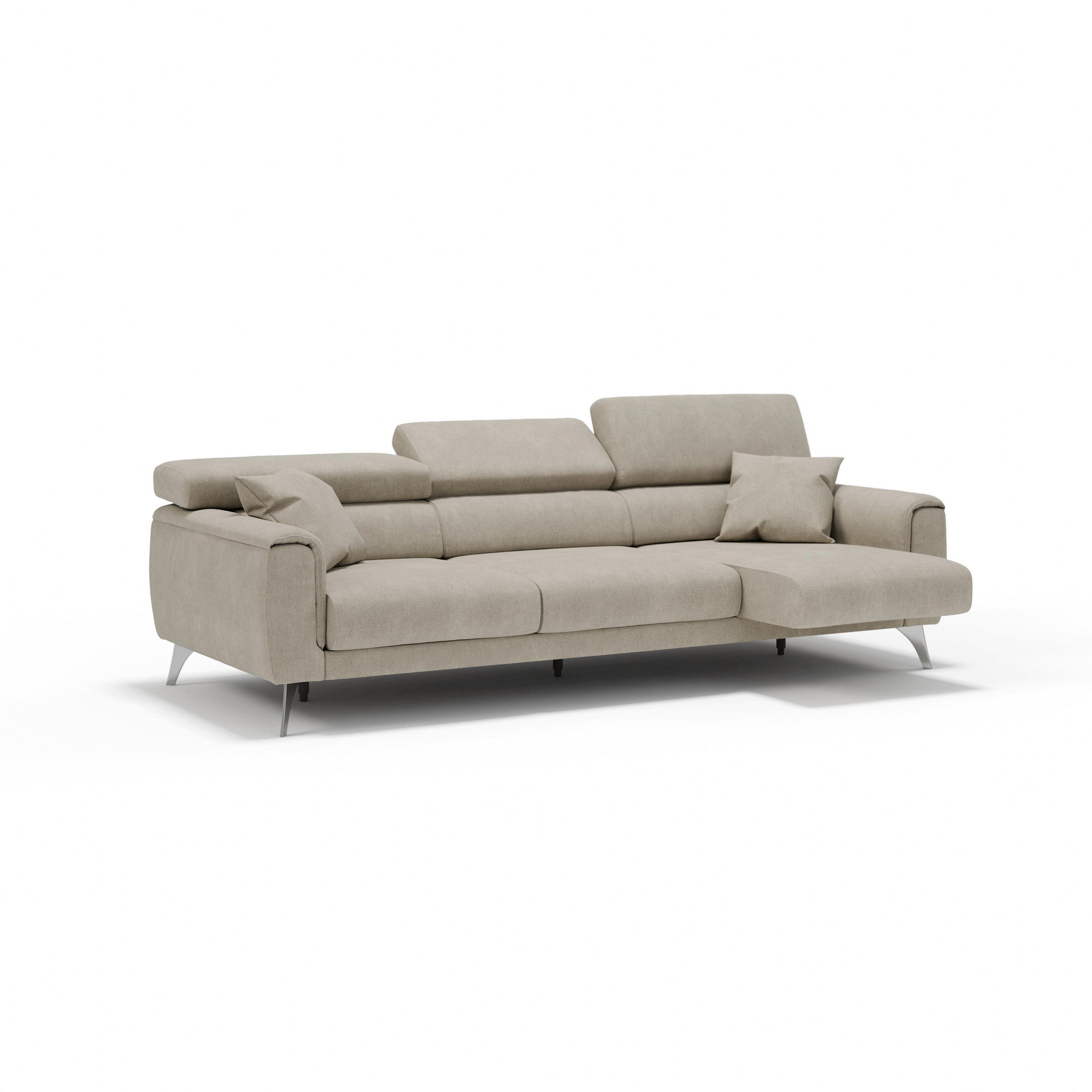 LINEARSOFA Caravaggio - Creme, Textil (244/73/102cm) - Divani.store