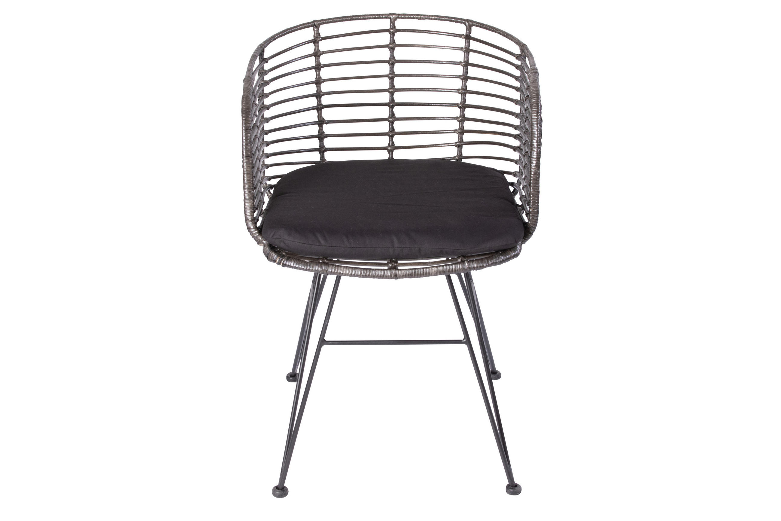 ESSZIMMERSTUHL NAIROBI - Anthrazit/Schwarz, Naturmaterialien/Metall (45/77/45cm) - SAM