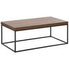 COUCHTISCH dunkler Holzfarbton/schwarz rechteckig 100/60/40 cm Delano - Dunkelbraun/Schwarz, Holzwerkstoff (60/100/40cm) - Beliani