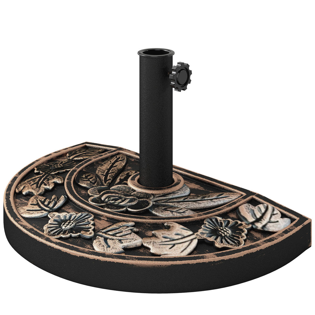 HALBSCHIRMSTÄNDER Bronze 50/31/32 cm - Braun, Kunststoff (50/31cm) - PANGIVO