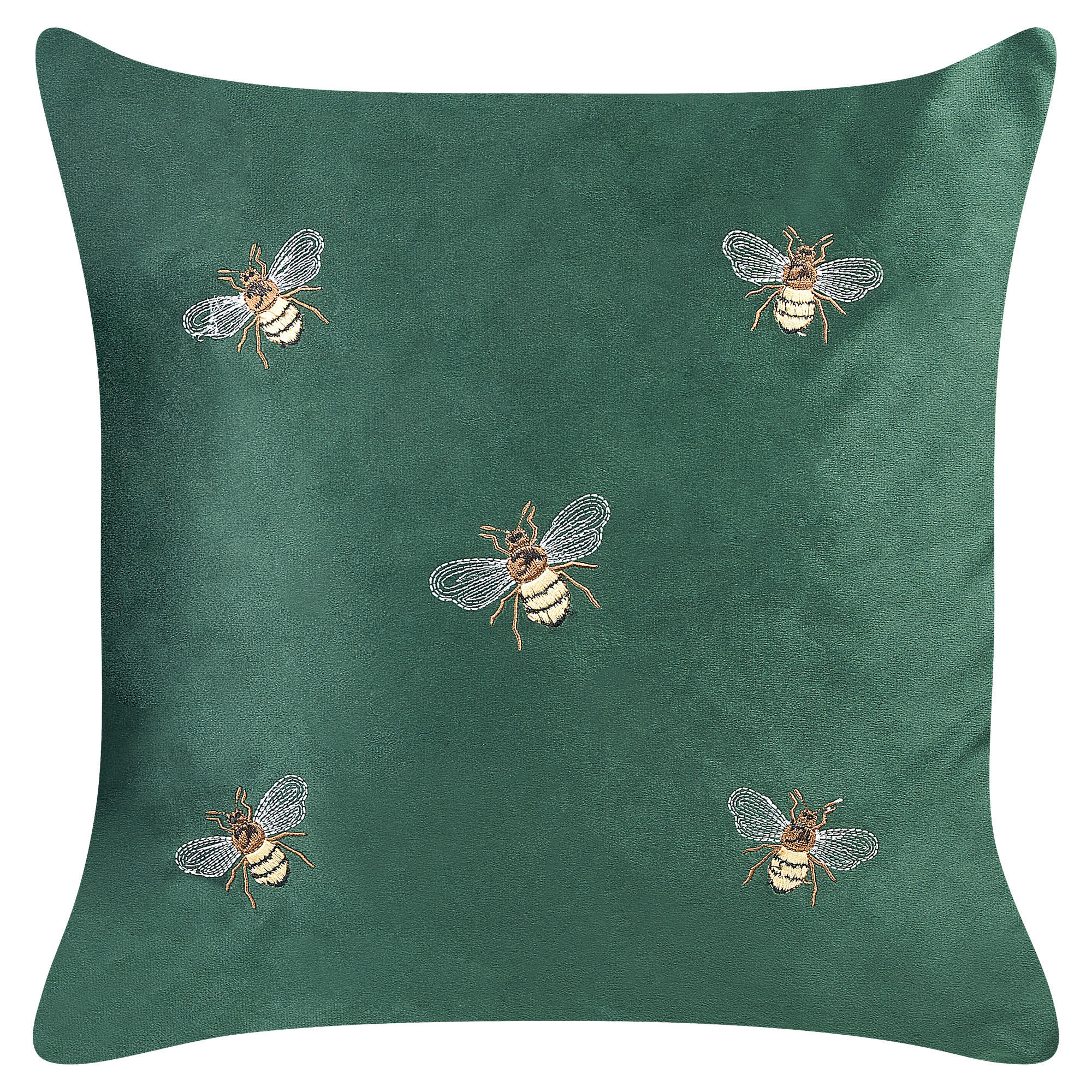DEKOKISSEN 2er-Set Smaragdgrün 45/45 cm Talinum - Smaragdgrün, Textil (45/45cm) - Beliani