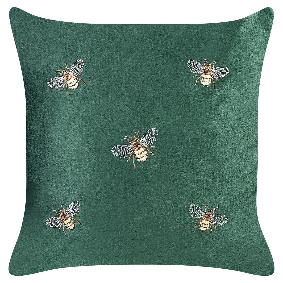 DEKOKISSEN 2er-Set Smaragdgrün 45/45 cm Talinum - Smaragdgrün, Textil (45/45cm) - Beliani