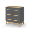 KOMMODE Malia Grau/Eiche 80 x 88 cm mit 4 Schubladen - Eichefarben/Grau, Holzwerkstoff (80/88/53.4cm) - VitaliSpa