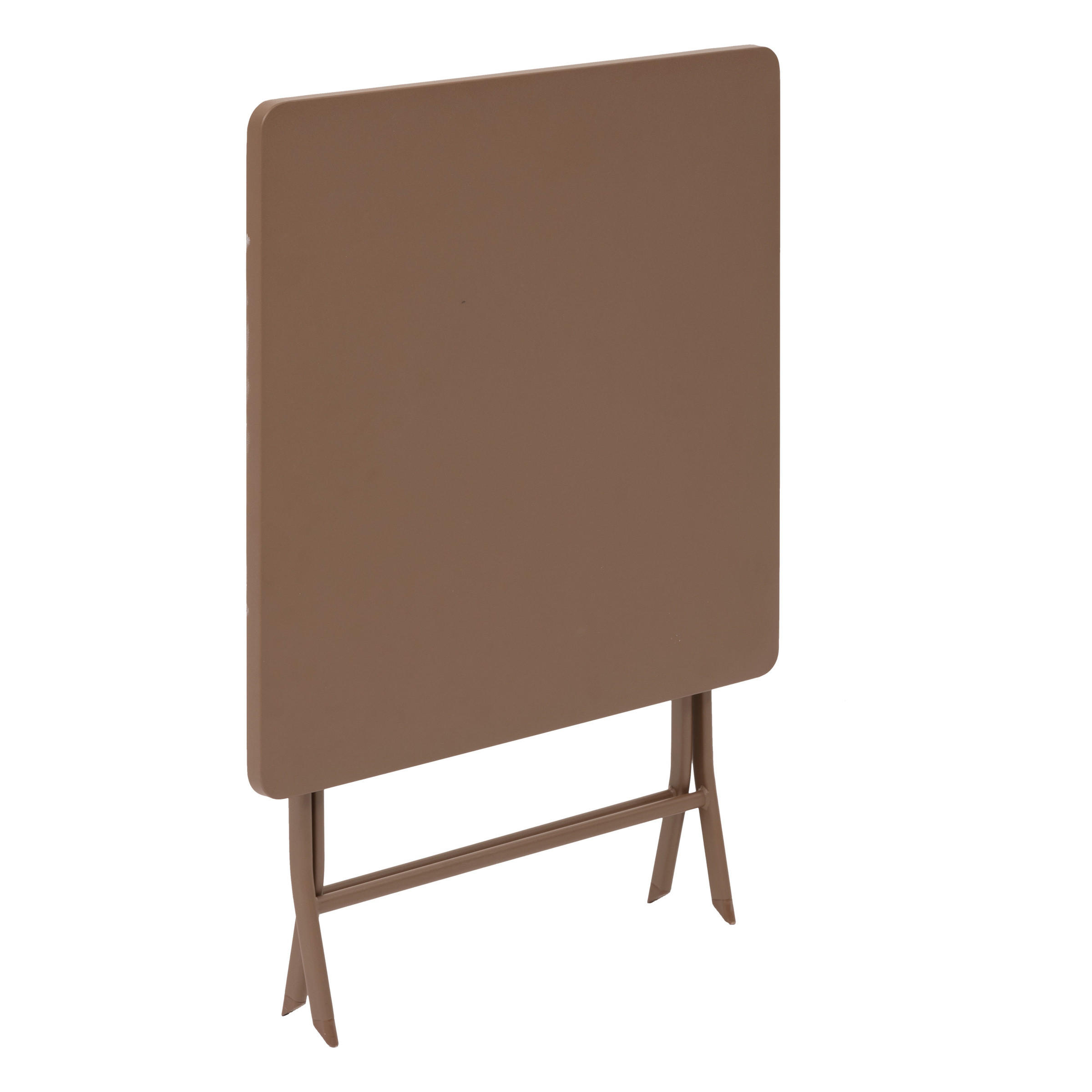 BALKONTISCH Greensboro 70 cm klappbar - Braun, Metall (70/70/71cm)