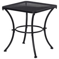 BEISTELLTISCH DE-07292 rechteckig mit Mesh-Stil, wetterfest Schwarz - Schwarz, Metall (45/45/50cm) - ComfortXL