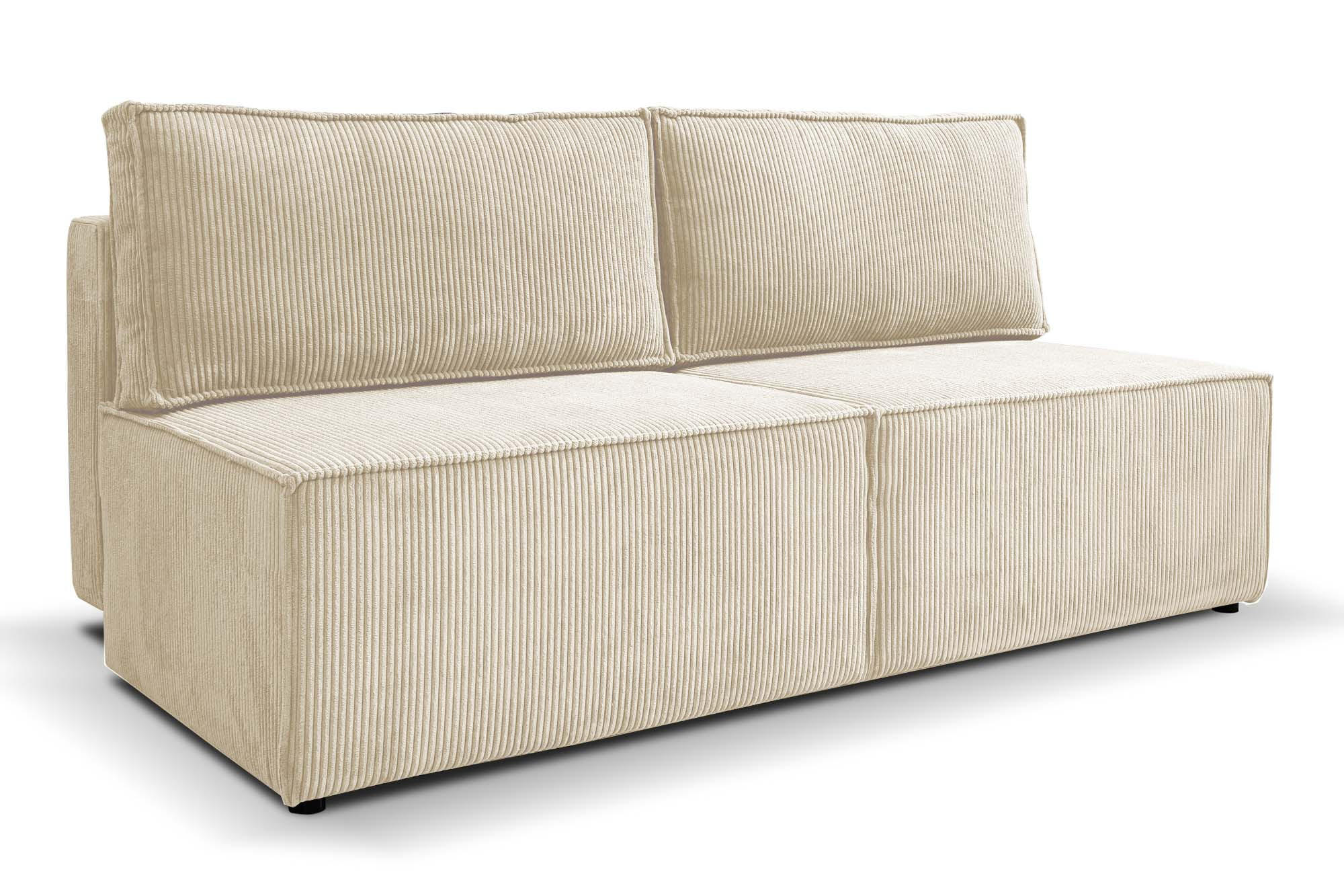 SCHLAFSOFA Mit Bettzeugfach COMPI Ecru - Ecru, Holz/Textil (192/92/98cm) - Kaiser Möbel