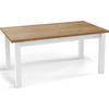 ESSTISCH Molly rechteckig ausziehbar, Wotan Eiche 160-240/90/75 cm - Eiche Wotan/Weiß, Holz/Holzwerkstoff (160/90/75cm) - WFL GROUP