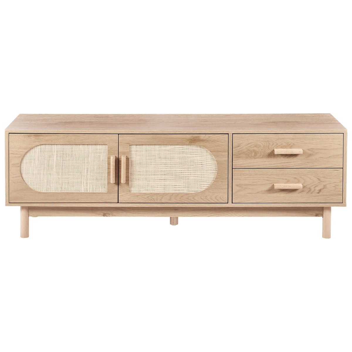TV STOLEK Světle hnědý Costello - hnědá/světle hnědá, kompozitní dřevo (150/50/40cm) - Beliani