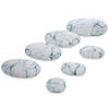 STEIN Weißer Marmor Kissen 7er-set - Weiß, Textil (76/40cm) - Vercart