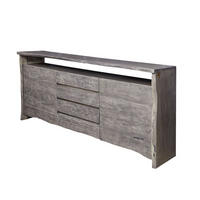 SIDEBOARD Akazie210x45x96 grau lackiert PURE ACACIA #901 - Grau, Holz (210/96/45cm) - Massivmoebel24