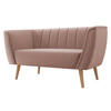 SOFA Pas 2 - Naturfarben/Rosa, Holz/Textil (142/75/74cm) - MIRJAN24