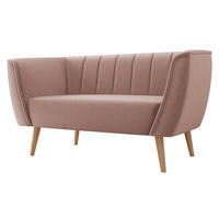 SOFA Pas 2 - Naturfarben/Rosa, Holz/Textil (142/75/74cm) - MIRJAN24