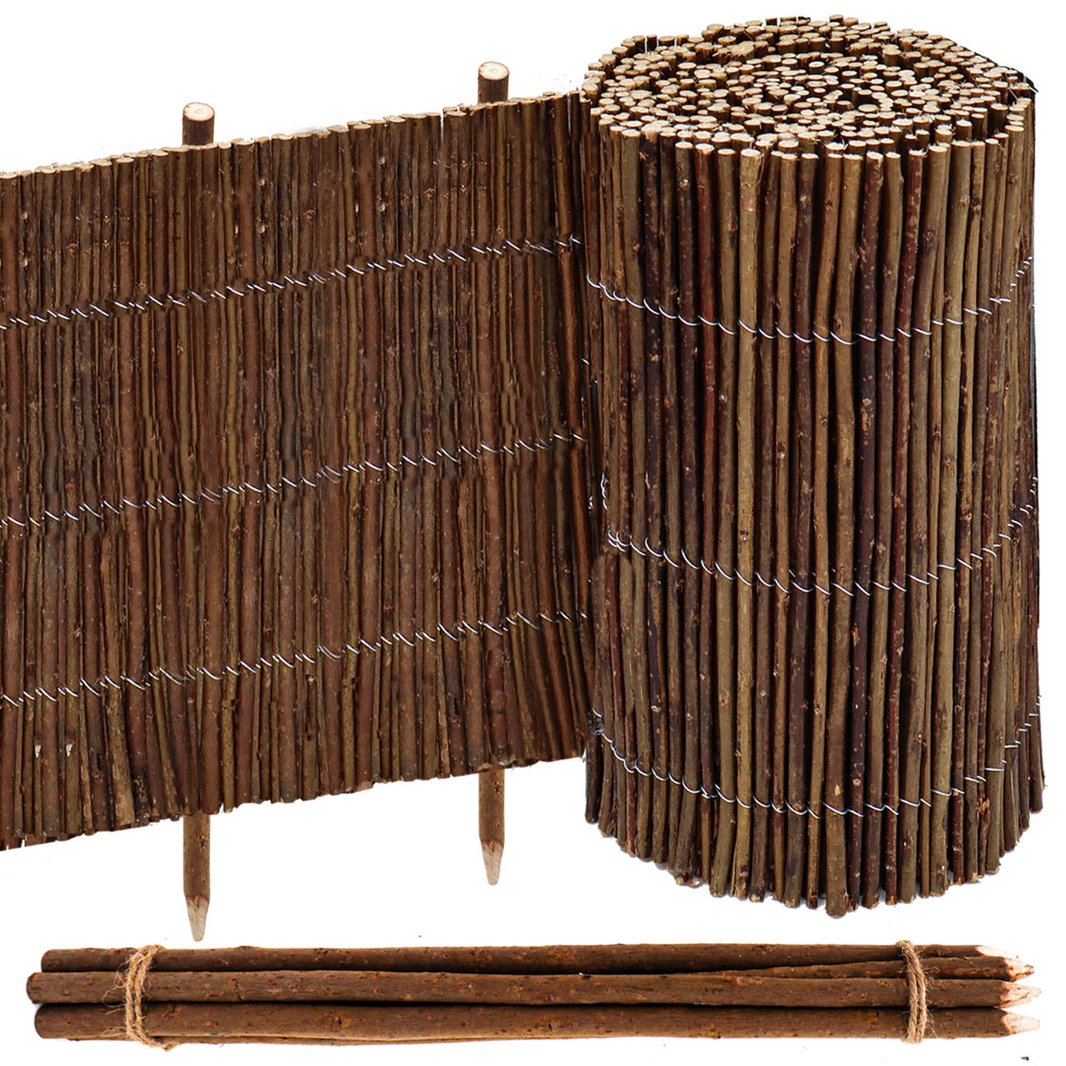 BEETEINFASSUNG Weide, 40/300 cm, braun - Braun, Naturmaterialen (0.9/40cm) - urfence