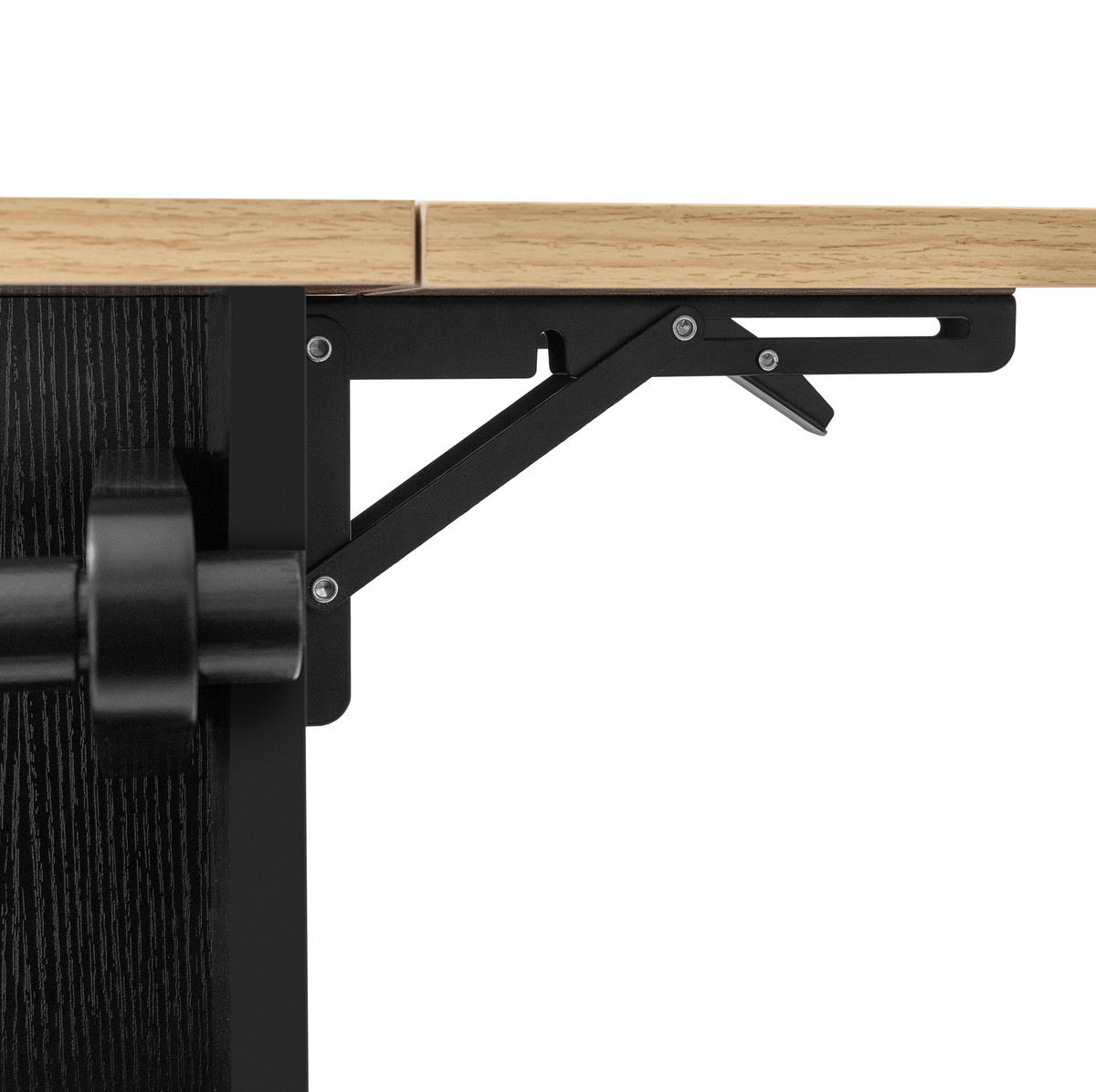 KÜCHENINSEL 120/40-70/92 cm aus MDF mit ausziehbarer Arbeitsplatte und Rollen Schwarz/Natur - Schwarz, Holzwerkstoff (120/92/70cm) - Modenvie