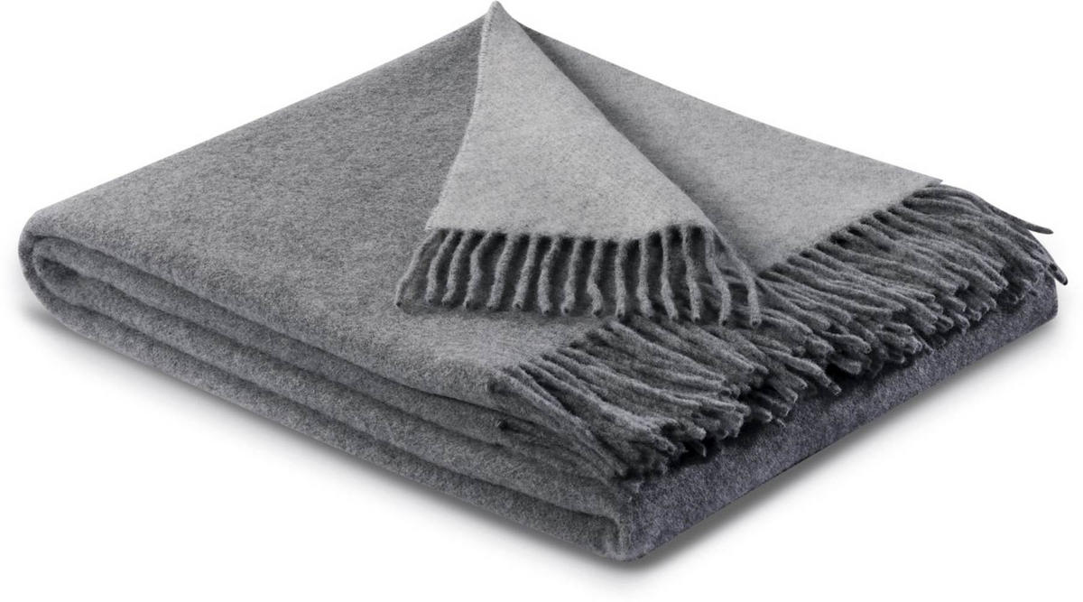 TAGESDECKE Plaid grau-silber 150 x 200cm - Silberfarben, Textil (150/170cm) - Biederlack