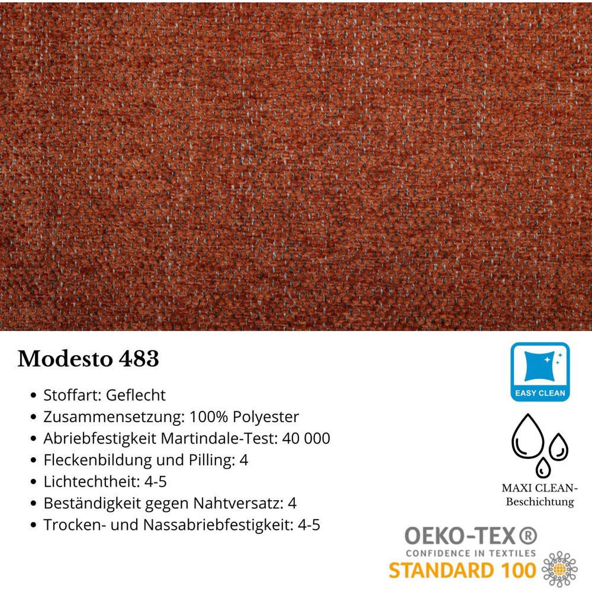 ECKSCHLAFSOFA Olivio L Rot - Rot/Schwarz, Kunststoff/Textil (266/170cm) - Beautysofa