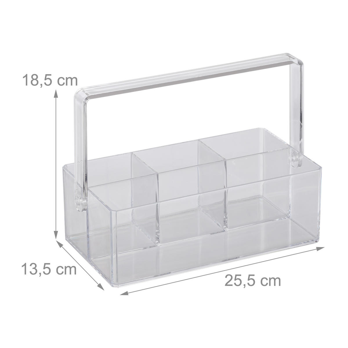 ORGANIZER - Transparent, Kunststoff (25.5/18.5/13.5cm) - Relaxdays