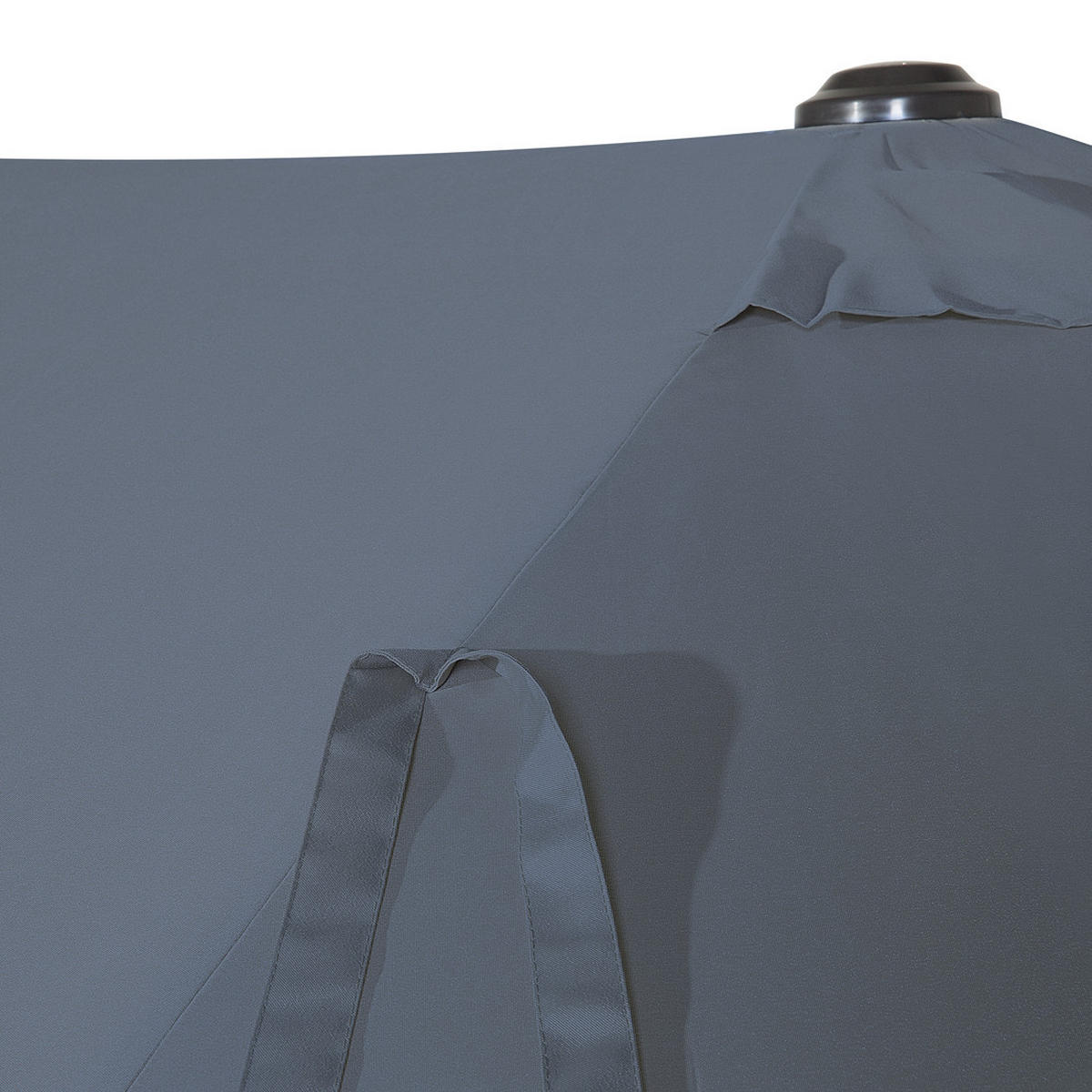 DOPPELSONNENSCHIRM dunkelgrau 270/460/247 cm Sibilla - Grau, Textil (460/270cm) - Beliani