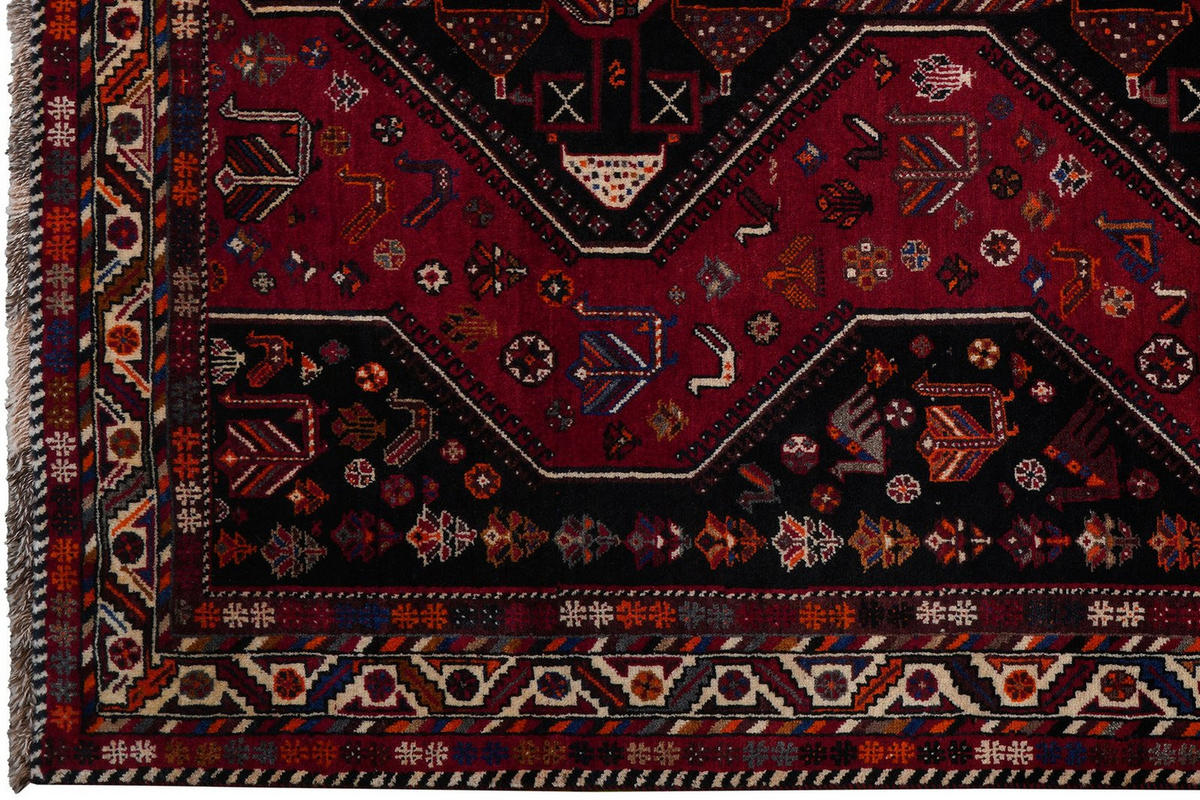 ORIENTTEPPICH handgeknüpft Gashgai Rot 268/177 cm Schurwolle - Rot, Textil (177/268cm) - Looma