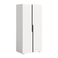 KLEIDERSCHRANK 2-türig ANGA (B/H/T: ca. 80/180/51 cm) in weiß/weiß - Weiß, Holzwerkstoff (80/180/51cm)